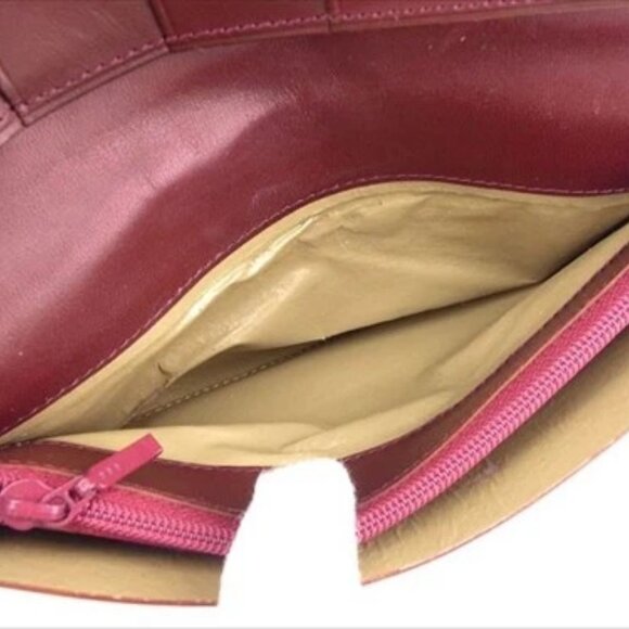 Saint Laurent Wallet Purse Red leather Woman Authentic Used D2028 - Picture 5 of 10